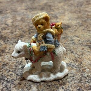 Cherished Teddies Bear and Polar Bear Figurine - White and Brown